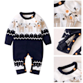 Miniatyrbillede 4 af 6: Baby Julerensdyr Trøje Toddler Reindeer Outfit Langærmet Tøj