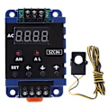 Miniatyrbild 2 av 3: SZC06 DC8‑35V AC Digital Amperemeter 0.3‑50A Mätintervall Övre Nedre Gränslarm Fördröjningsrelädetektering