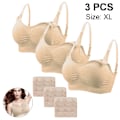 Pikkukuva 1 / 8: 3 kpl Nylon Seamless Maternity Nursing Bra -pehmusteilla ja pidennyshihnoilla