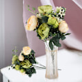 Miniatyrbillede 1 af 3: Kunstig Peony Silkeblomster Buket Festival Bryllup Hjem Fest Dekoration Gul Grøn
