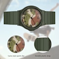 Miniatyrbillede 3 af 6: Casual Unisex Analog Kvarts Armbåndsur Simpel Silikonrem 5 Bar Vandafvisende Ur til Kvinder Mænd
