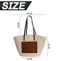 Miniatyrbillede 2 af 5: Kvinders Strotasker Sommer Strand Stor Tote Taske Håndlavet Vævet Skulder Crossbody Håndtaske