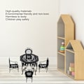 Miniatyrbillede 5 af 7: 5 stk DIY Dukkehustable og Stole Udendørs Have Scene Dukkehust Miniatyr Møbler Dekorativ Tilbehør Sort