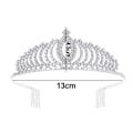Miniatyrbillede 2 af 5: Elegant Rhinestone-besat Krone til Kvinder