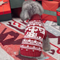 Miniatyrbilde 2 av 6: Julegenser til hund med høy hals, strikket kjæledyrgenser, søte hundegensere til små, mellomstore og store hunder, myk varm vintergenser til hund