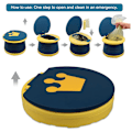 Miniatyrbillede 6 af 8: Børnefoldbar Toilet Bærbar Foldbar Toiletsæde Drenge & Piger Foldbar Potte Stol Sæde Toddler Pottetræning Sæde