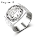 Miniatyrbillede 1 af 8: Ringe til Mænd Hip Hop Sølv Guld Kongekrone Knust Hjerte Finger Ring