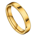 Miniatyrbild 1 av 5: Klassisk trefärgad ring, enkel smal version 4mm fasad slät ring