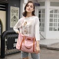 Miniatyrbillede 6 af 6: Tote Bag til Kvinder Arbejde 15,6 tommer Canvas Skuldertasker Computer Messenger Pung Lærer Håndtaske Kontor Aktetaske