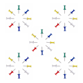 Miniatyrbillede 1 af 6: 250 stk. Push Pins til Korktavle, Farverige Tommelfinger-Knapper til Væghængning, Push Pins til Kontor, Skole & Personlig Brug, Standard Størrelse Push Pin Knapper