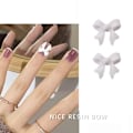 Miniatyrbild 4 av 5: 200 st 3D Rosett Nagelkonst Dekorationer, Färgglada Rosett Nageltillbehör 3D Rosetter Nagelcharms för Resin Flatback Nagelkonst Design