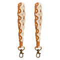 Miniatyrbillede 1 af 5: 2 stk Boho Makramé Nøglering Armbånd Håndlavet Wristlet Nøglering Nøglering Holder Håndledsrem