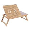 Miniatyrbillede 6 af 8: Bærbar Foldbar Bambus Sovesal Seng Laptop Bord Justerbar Notebook Bord Stativ Bakke med Skuffe