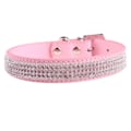 Miniatyrbillede 1 af 5: Rhinestone hundekrave Rhinestone ruskind læder krystal diamant rhinestone krave til små kæledyr katte og hunde