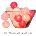 Miniatyrbild 4 av 5: Cotton Ball String Lights, 20st LED Cotton Ball Lights, batteridrivna 3CM Cotton Ball Fairy Lights för alla hjärtans dag, bröllop, fest, hem