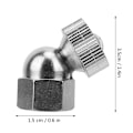 Miniatyrbillede 1 af 2: 45 Graders Højtryks Sprøjtehoved Sprøjte Dysespids Hun-Geng G3/8\" (2 stk)