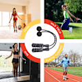 Miniatyrbilde 4 av 5: Trådløst hoppetau for fitness, flokefritt kulelager med minneskumhåndtak for voksne og barn
