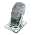 Pikkukuva 1 / 4: 4 kpl 3 tuuman PVC-pyöriä Metalliset ylälevyt Rullat Pyörivät pyörät Vaunuille