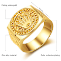 Miniatyrbillede 6 af 8: Ringe til Mænd Hip Hop Sølv Guld Kongekrone Knust Hjerte Finger Ring