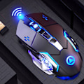 Miniatyrbilde 3 av 6: Laderbar Trådløs Spillmus, med Sideknapper, LED-bakgrunnsbelysning, 6 Programmerbare Knapper
