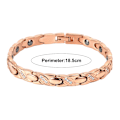 Miniatyrbillede 2 af 6: Elegant Titanium Rustfrit Stål Magnetisk Armbånd til Kvinder 8,5\" Justerbar med Gratis Led