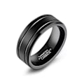 Miniatyrbilde 1 av 5: 8 mm Titanring i rustfritt stål, matt finish, hererring, vielsesring, komfortabel passform, størrelse 8-11