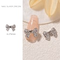 Pikkukuva 2 / 5: 8 kpl Jousi Soljetta Kynsi Alloy Charms Strassit Jousi Solmio Kynsi Kristallit