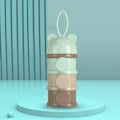 Miniatyrbilde 5 av 6: Lagdelt Stabelbar Formel Dispenser, Bærbar Formelbeholder med Bærehåndtak for Reise