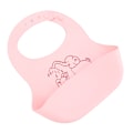 Miniatyrbilde 7 av 8: Foldbar baby-silikon-smekke vanntett varmeisolasjon spedbarns oppstøt klut plassmatte sett rosa smekke
