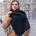 Miniatyrbillede 5 af 7: Vinter tørklæder til kvinder Pashmina Shawl Wraps til aftenkjoler Store varme bløde tørklæder, 66cm * 180cm