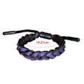 Miniatyrbild 2 av 11: Flätat pararmband reflekterande färgskiftande armband för män kvinnor födelsedagspresent S4 Black One size