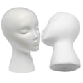 Miniatyrbild 9 av 11: Polystyren Unisex Skum Mannekänghuvud Display Modeller Docka Kvinnliga Perukställ ❃