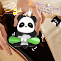 Miniatyrbild 10 av 11: Nyhet & Kreativ Drag Lek Ägg Katt Tryck-vev Fläkt Hand Avlastare Akryl Roterbar Rolig Y1n0 Panda  B