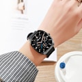 Miniatyrbild 6 av 11: Lyxigt Silikonarmband Mode Dam Vattentät Klocka Unisex För Män Kvinnor Mode Koreansk O6f1 Brown One size
