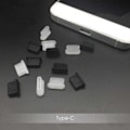Miniatyrbild 11 av 11: 10-100 st Silikon Anti-Damm Plugg Typ-C USB Hörlursdamm L8C8 Plugg Sup♤ white and blackA one-size 2pcs