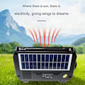 Miniatyrbild 3 av 11: Solcellsdriven Nödradio med Handvev och Vattentät Bluetooth-högtalare Black 1 set