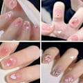 Miniatyrbild 2 av 11: 14 st 3D Blomster Nagelsticker - Lätt att Ta Bort - Flickaktigt Hjärta Sommar Nagelsti S1U3 C-064 14pcs