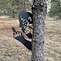 Miniatyrbild 6 av 11: Kikar fram en Boo som ger fingret Djur Metallskylt Konst Ornament❉ S 1pcs