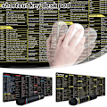 Miniatyrbild 10 av 11: Python Programmering Musmatta Stor Genvägar Fusklapp Tangentbord Musmatta Snabb Python 300*600*2mm