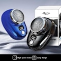Miniatyrbild 10 av 11: Bärbar Elektrisk Rakapparat Mini-Rakning för Män USB-Uppladdningsbar Rakapparat Rese-FIN Gradient Blue One-size