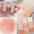 Miniatyrbild 1 av 11: 9 PalaceGrid Ins-Style Ögonskuggspalett Glitter Pärla Prisvärd Matt A9O9 02 Brown Orange Plate 10g