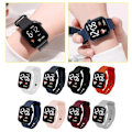 Miniatyrbild 10 av 11: LED Elektronisk Klocka Mode Regnbåge Fyrkantig Silikonklocka Studentarmband Fitness Mode J5O4 White One size