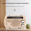 Miniatyrbild 5 av 11: Solcellsdriven Nödradio med Handvev och Vattentät Bluetooth-högtalare Black 1 set