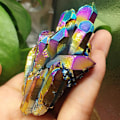 Miniatyrbild 5 av 11: Regnbåge Aura Titanium Kvarts Kristallkluster Exemplar Healing Stone Gifts.UK