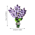 Miniatyrbild 2 av 11: Vacker Kristall Lavendel Blomma Brosch Nål U7C4 purple+green ONE-SIZE
