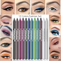Miniatyrbild 3 av 11: 14 Färger Färgglad Eyeliner Penna Ögonpenna Gelpennor Långvarig Black 9g