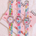 Miniatyrbild 7 av 11: Dam Sommar Transparenta Blommiga Klockor Färgglada Casual Rund Klocka W0 P2Y4 B5D5 B One size