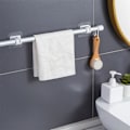 Miniatyrbild 4 av 11: Självhäftande Gardinstång Väggfästen Krokar Justerbar Handdukshållare Badrum Hemfixering P9g2 white 2pcs