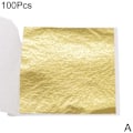Miniatyrbild 1 av 11: 100 ark Dubbel Guld DIY Folieblad Papper Mat Tårta Förgyllning Ätbar TOP✨ B gold 100pcs