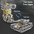 Miniatyrbild 4 av 11: Kreativ Mech Fidget Spinner Simulerad Tank Deformation Robot Vuxen Fidget. Golden 1pcs